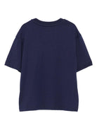 T-shirt per bambino Lanvin Enfant blu con logo sul davanti - Rubino Kids