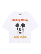 T-shirt per bambino Marc Jacobs Kids x Disney Mickey Mouse bianca con stampa grafica - Rubino Kids