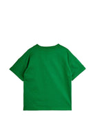 T-shirt per bambino Mini Rodini verde con stampa grafica pantera - Rubino Kids