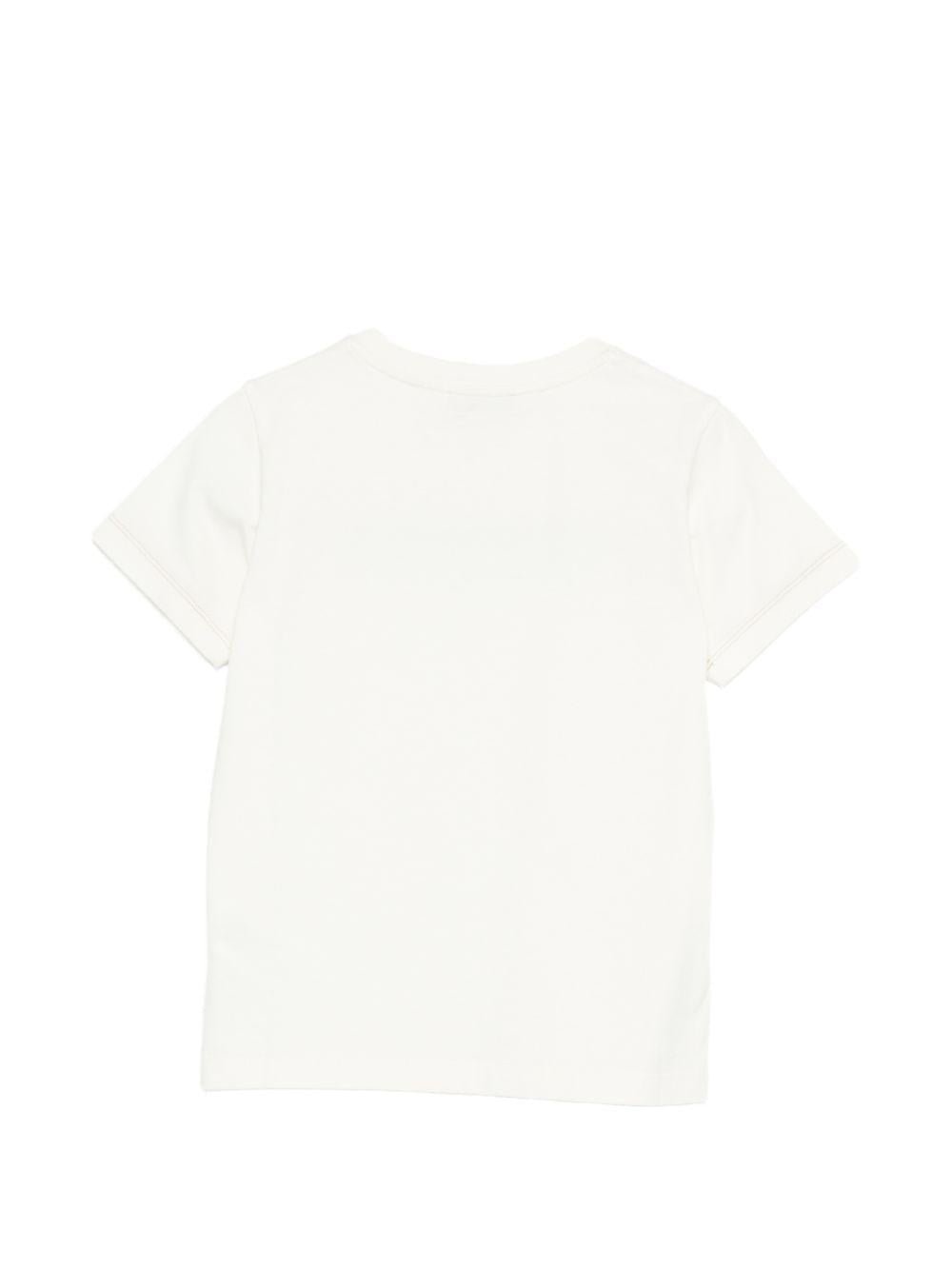 T-shirt per bambino Missoni Kids bianca con logo ricamato - Rubino Kids