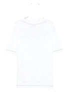 T-shirt per bambino Missoni Kids bianco con logo ricamato - Rubino Kids