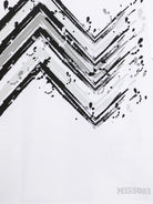 T-shirt per bambino Missoni Kids bianco con stampa chevron - Rubino Kids