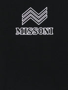 T-shirt per bambino Missoni Kids nero con logo zigzag - Rubino Kids