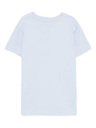 T-shirt per bambino Molo azzurra con stampa dinosauro e vulcano - Rubino Kids