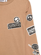T-shirt per bambino Molo beige con applicazioni all - over - Rubino Kids