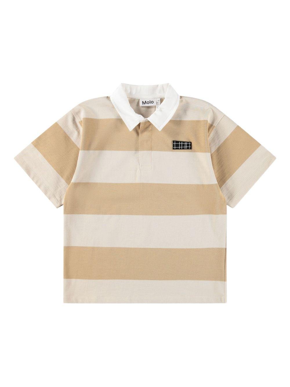 T-shirt per bambino Molo beige con colletto - Rubino Kids