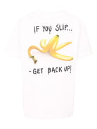 T-shirt per bambino Molo bianco con stampa slogan sul retro - Rubino Kids