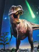 T-shirt per bambino Molo blu con stampa dinosauro - Rubino Kids