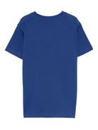 T-shirt per bambino Molo blu con stampa faccina sorridente - Rubino Kids