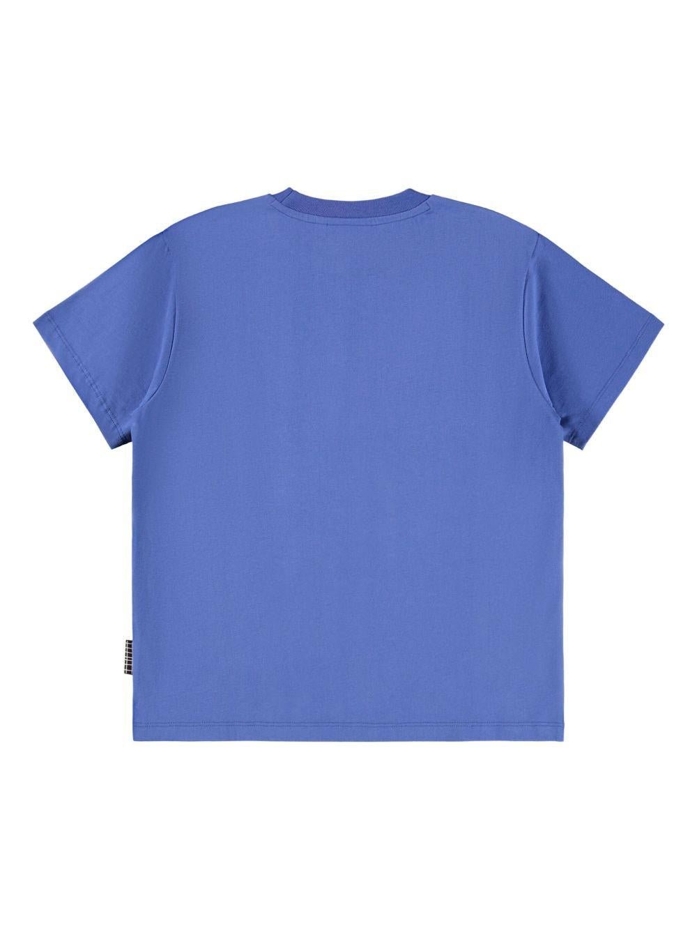 T-shirt per bambino Molo blu con stampa grafica smiley - Rubino Kids