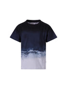 T-shirt per bambino Molo multicolore con stampa a onde - Rubino Kids