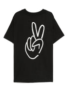 T-shirt per bambino Molo nera con simbolo della pace - Rubino Kids