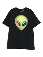 T-shirt per bambino Molo nera con stampa - Rubino Kids