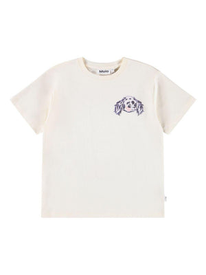 T-shirt per bambino Molo Riley bianco con stampa sul davanti