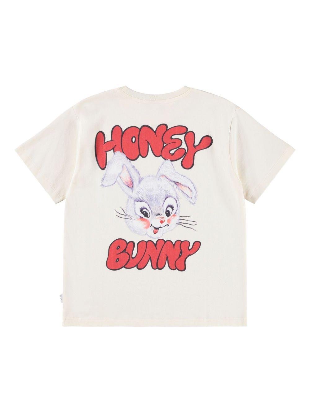 T-shirt per bambino Molo Riley bianco con stampa sul davanti - Rubino Kids