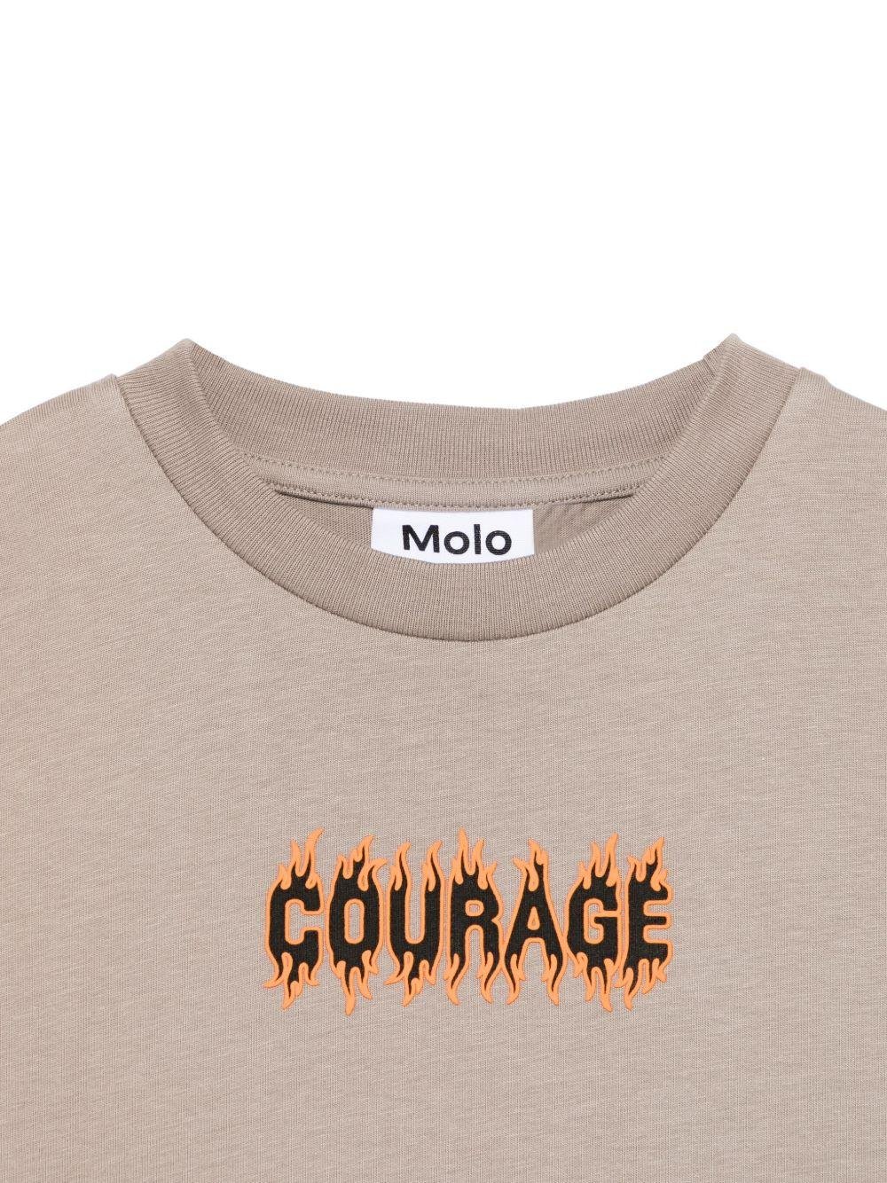T-shirt per bambino Molo Rodney beige con dettagli applicati - Rubino Kids