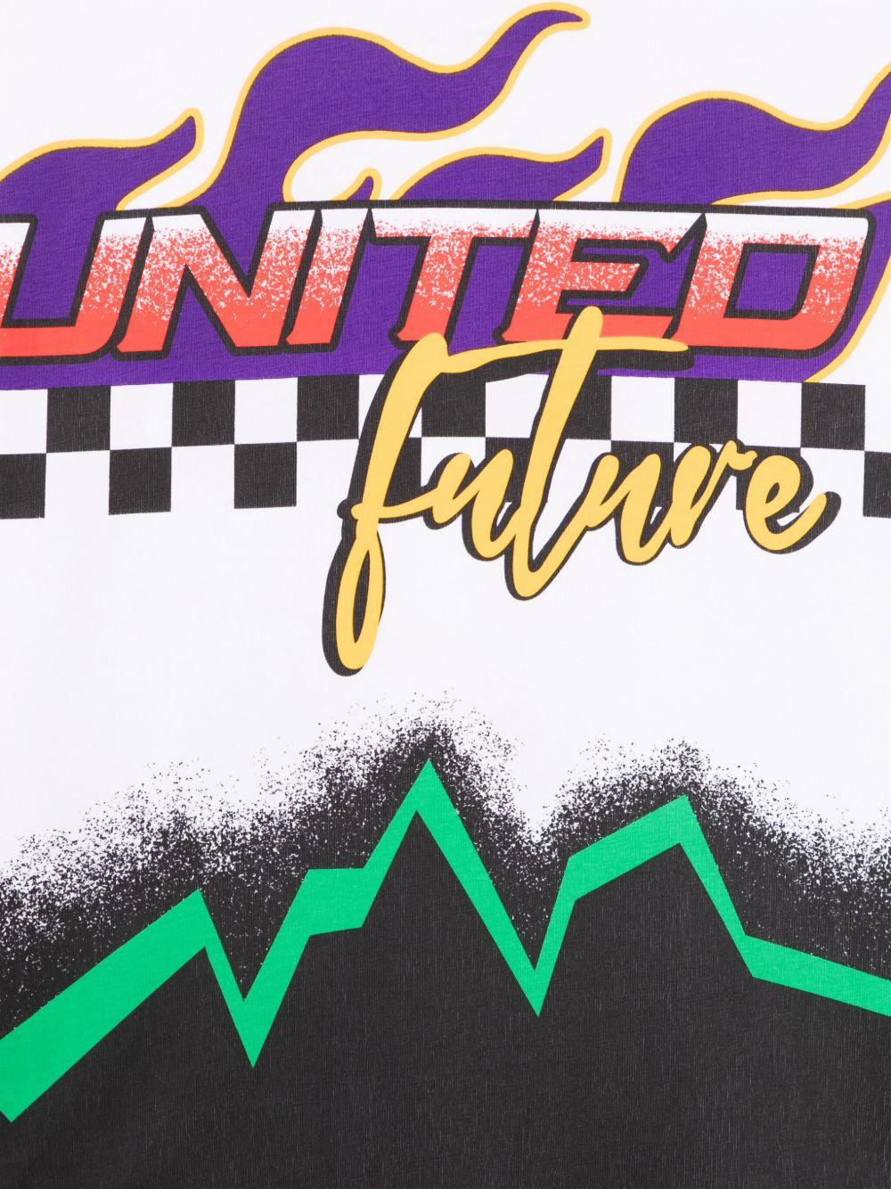 T-shirt per bambino Molo Rodney bianco con stampa grafica all - over - Rubino Kids