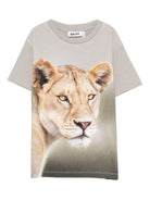 T-shirt per bambino Molo verde con stampa leone - Rubino Kids