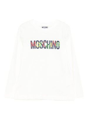 Moschino Kids white T-shirt with logo print