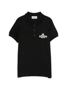 T-shirt per bambino Moschino Kids nera con logo sul davanti - Rubino Kids