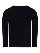 T-shirt per bambino Moschino Kids nero a maniche lunghe con stampa teddy - Rubino Kids