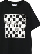 T-shirt per bambino Moschino Kids nero con stampa grafica - Rubino Kids