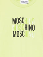 T-shirt per bambino Moschino Kids verde con stampa logo - Rubino Kids