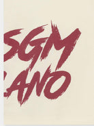 T-shirt per bambino MSGM Kids beige con bordo a contrasto - Rubino Kids