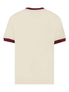 T-shirt per bambino MSGM Kids beige con bordo a contrasto - Rubino Kids