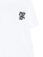 T-shirt per bambino MSGM Kids bianca con stampa grafica - Rubino Kids
