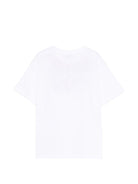 T-shirt per bambino MSGM Kids bianca con stampa grafica - Rubino Kids