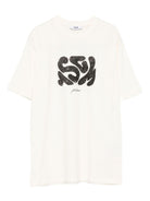 T-shirt per bambino MSGM Kids bianco con stampa grafica - Rubino Kids