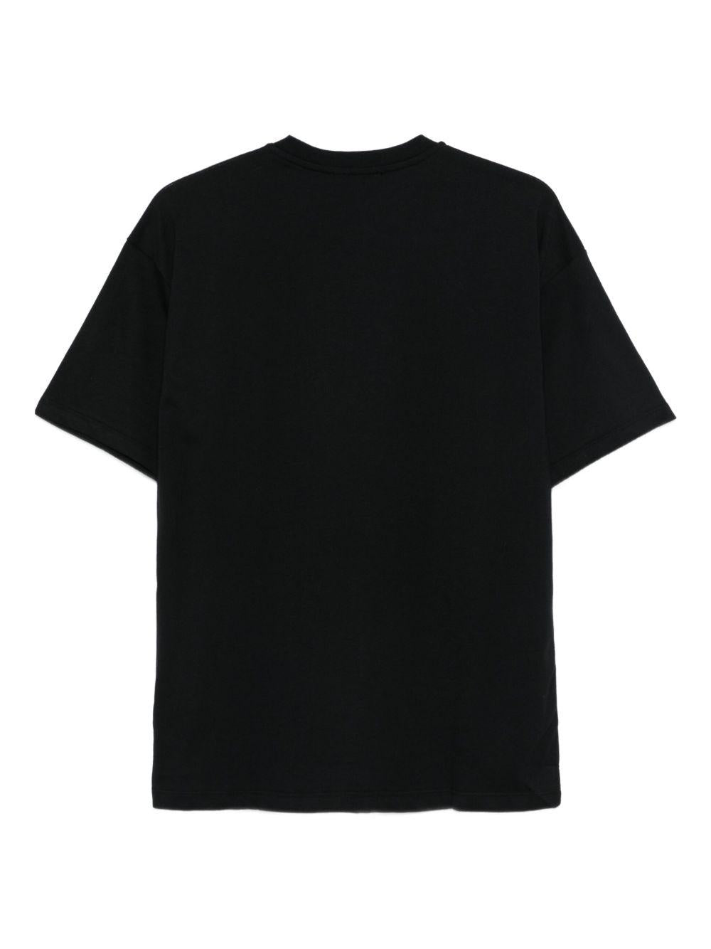 T-shirt per bambino MSGM Kids nera con stampa gatto - Rubino Kids