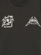 T-shirt per bambino MSGM Kids nera con stampa grafica sul davanti - Rubino Kids