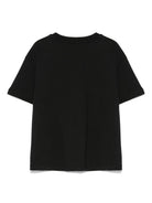 T-shirt per bambino MSGM Kids nero con stampa logo - Rubino Kids