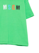 T-shirt per bambino MSGM Kids verde con stampa grafica - Rubino Kids