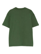 T-shirt per bambino MSGM Kids verde con stampa logo - Rubino Kids