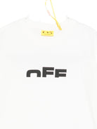 T-shirt per bambino Off - White Kids bianca con logo sul davanti - Rubino Kids