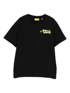 T-shirt per bambino Off - White Kids nera con logo sul davanti - Rubino Kids