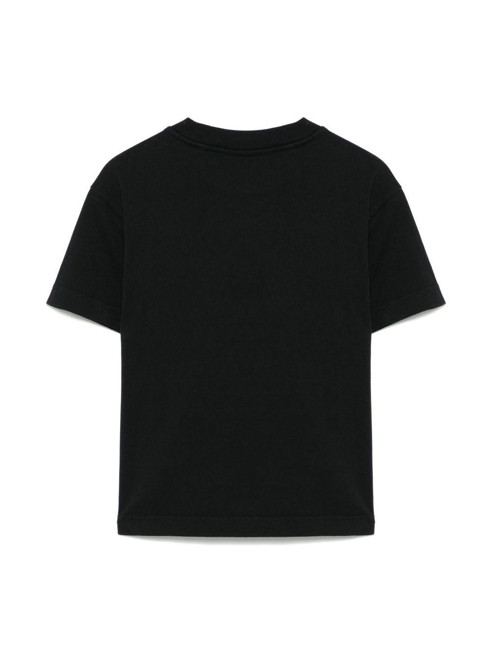 T-shirt per bambino Palm Angels Kids nero con stampa grafica orsetto - Rubino Kids