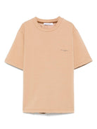 T-shirt per bambino Paolo Pecora Kids beige con logo sul petto - Rubino Kids