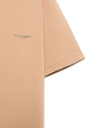 T-shirt per bambino Paolo Pecora Kids beige con logo sul petto - Rubino Kids