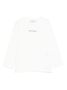 T-shirt per bambino Paolo Pecora Kids bianca con stampa logo sul davanti - Rubino Kids