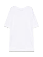 T-shirt per bambino Paolo Pecora Kids bianco con design a strati - Rubino Kids