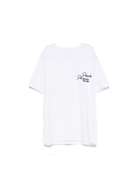 T-shirt per bambino Paolo Pecora Kids bianco con logo ricamato a contrasto - Rubino Kids