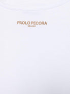 T-shirt per bambino Paolo Pecora Kids bianco con logo sul retro - Rubino Kids