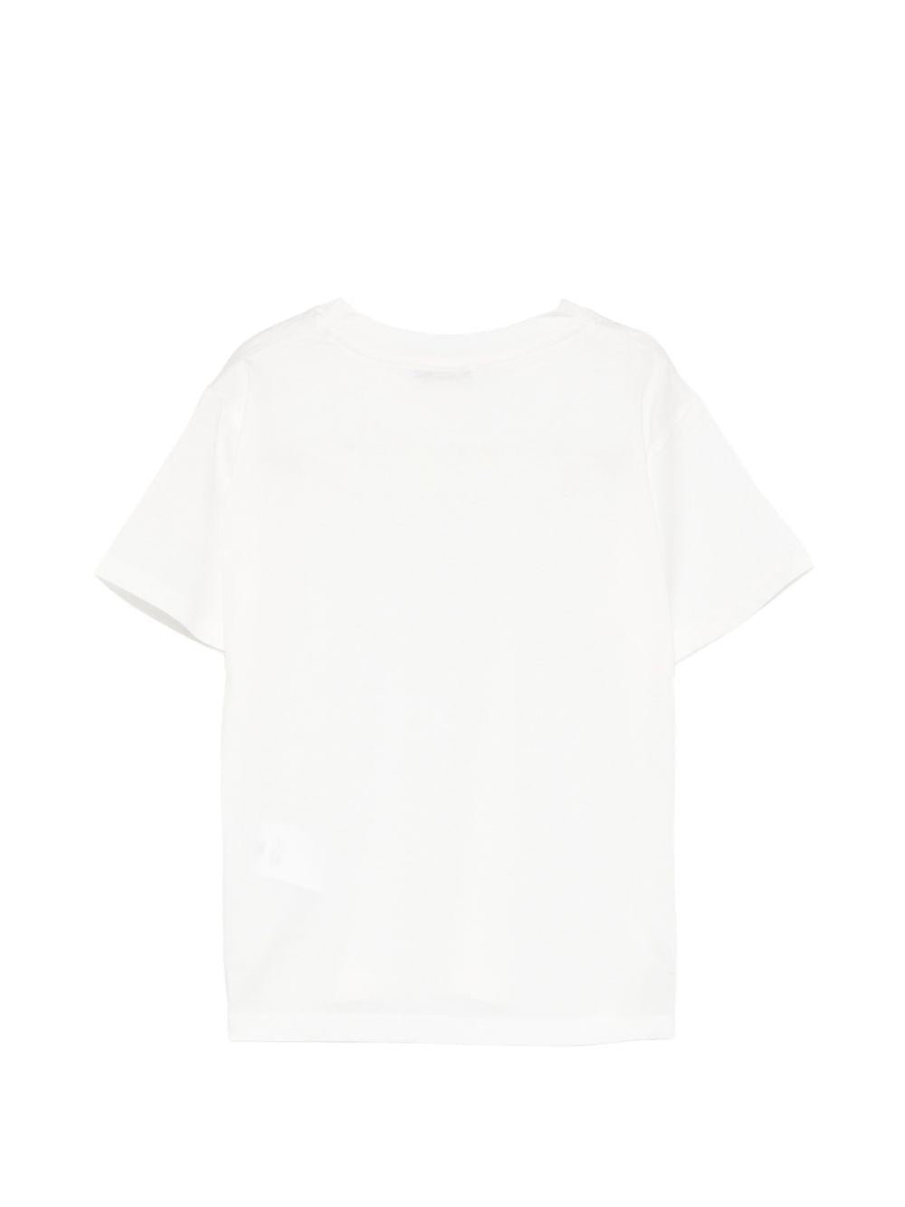 T-shirt per bambino Paolo Pecora Kids bianco con maniche corte - Rubino Kids