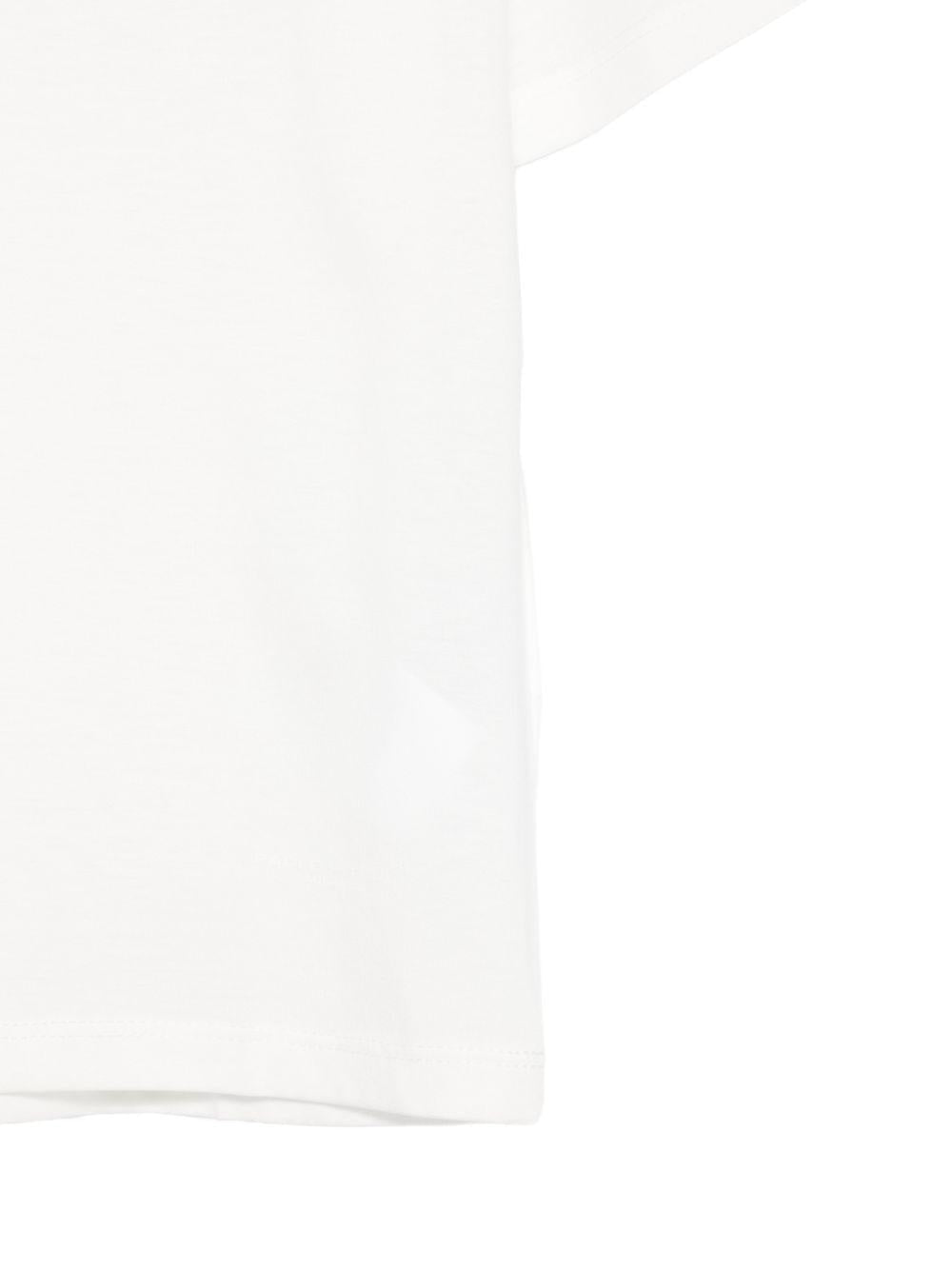 T-shirt per bambino Paolo Pecora Kids bianco con maniche corte - Rubino Kids