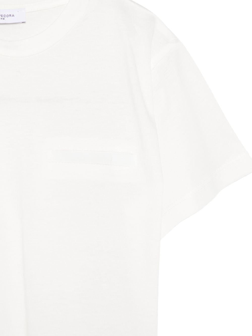 T-shirt per bambino Paolo Pecora Kids bianco con taschino - Rubino Kids