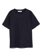 T-shirt per bambino Paolo Pecora Kids blu con logo ricamato - Rubino Kids